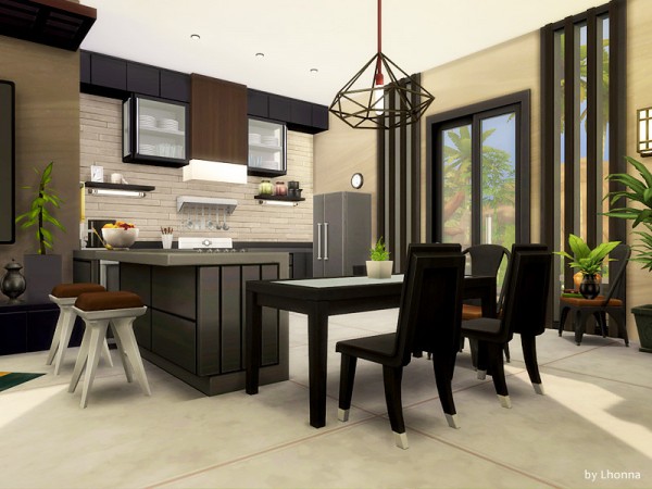  The Sims Resource: Modern Black House by Lhonna