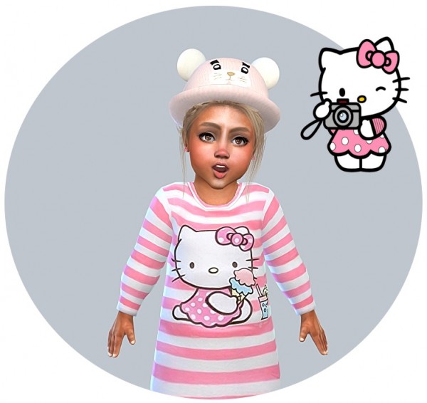  Sims4 boutique: Hello Kitty Dress and Tights Set 1
