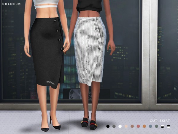  The Sims Resource: Cut Skirt by ChloeMMM