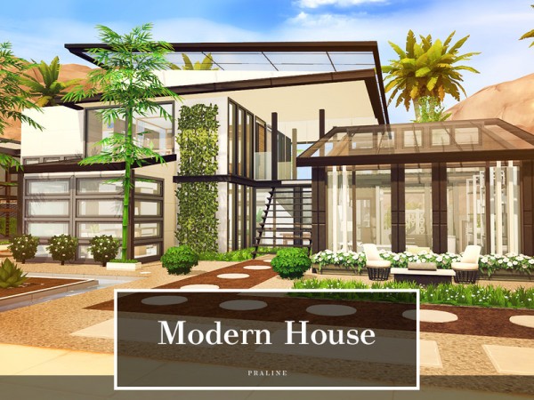  The Sims Resource: Modern House by Pralinesims