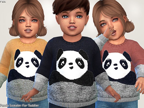  The Sims Resource: Panda Sweater For Toddler by Pinkzombiecupcakes