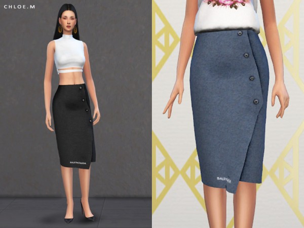  The Sims Resource: Cut Skirt by ChloeMMM