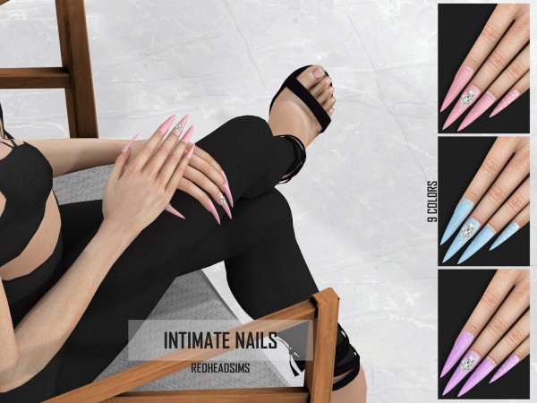 Red Head Sims: Intimate Nails