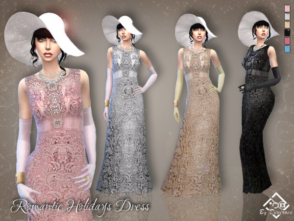  The Sims Resource: Romantic Holidays Dress by Devirose