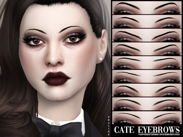  The Sims Resource: Cate Eyebrows N143 by Pralinesims