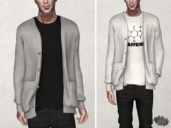  The Sims Resource: Knitted Cardigan by Darte77
