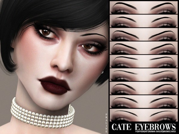  The Sims Resource: Cate Eyebrows N143 by Pralinesims