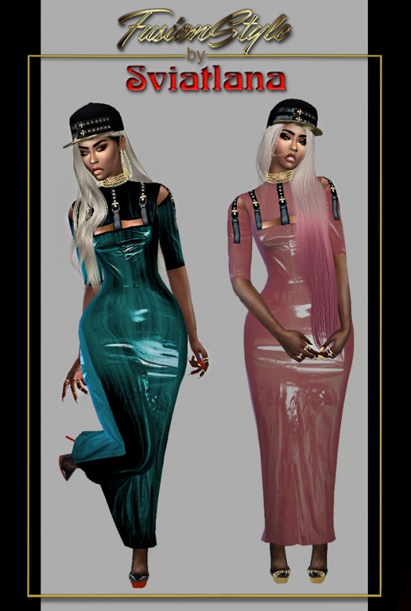  Fusion Style: Latex long dress by Sviatlana