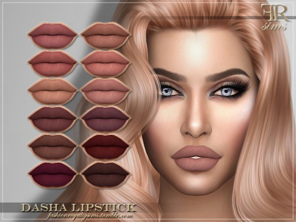  The Sims Resource: Dasha Lipstick by FashionRoyaltySims