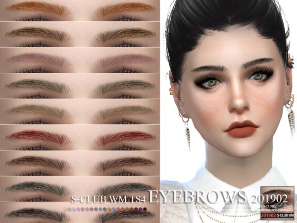  The Sims Resource: Eyebrows 201902 by S club