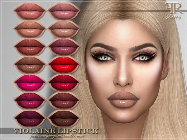  The Sims Resource: Violaine Lipstick by FashionRoyaltySims