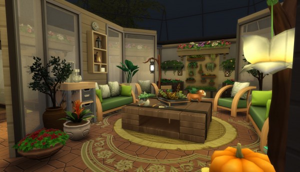  Mod The Sims: Cozy Glass GreenHouse (no CC) by PinkyDude