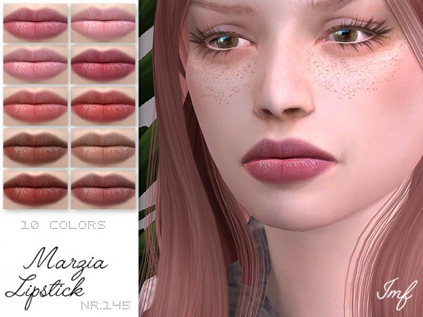  The Sims Resource: Marzia Lipstick N.145 by IzzieMcFire