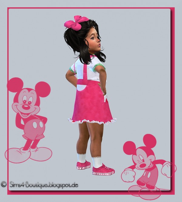  Sims4 boutique: Mickey Mouse Dress and Light Shoes