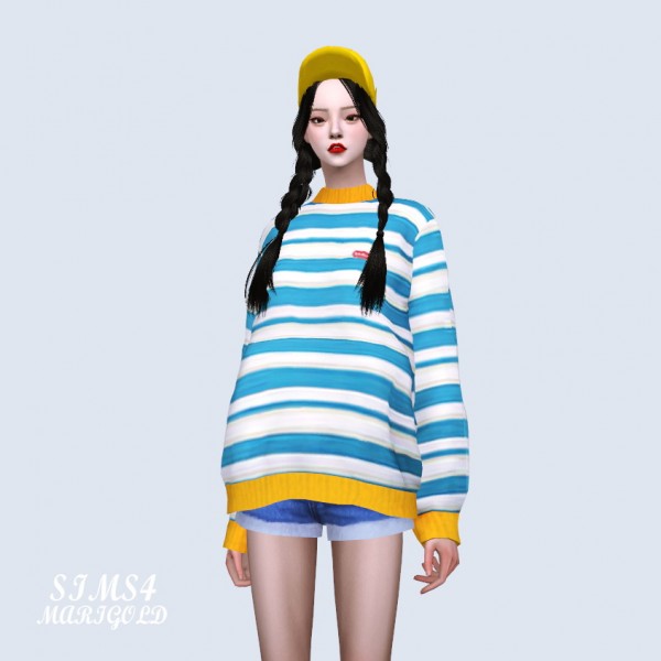  SIMS4 Marigold: M Stripe Sweater