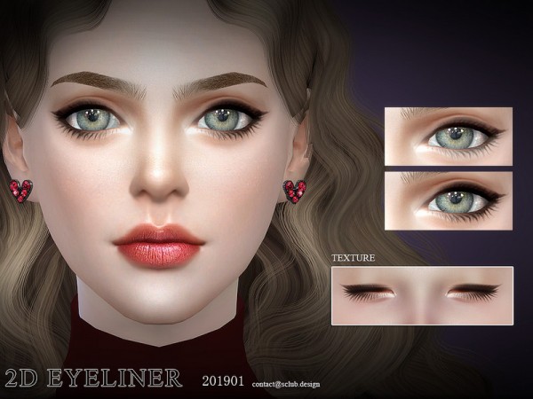  The Sims Resource: Eyeliners 201901 by S Club