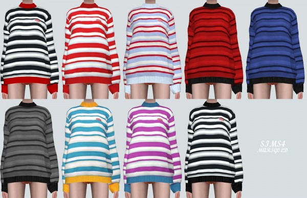  SIMS4 Marigold: M Stripe Sweater