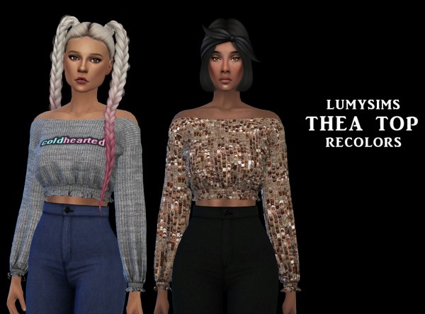  Leo 4 Sims: Thea top recolored