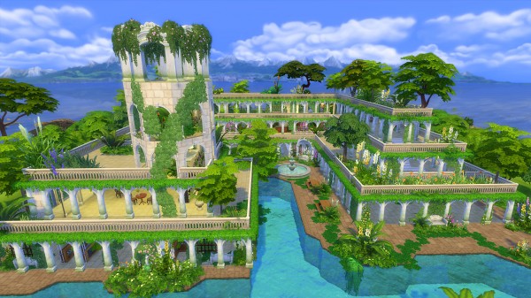  Mod The Sims: Hanging Gardens of Babylon ver.II (No CC) by Oo NURSE oO
