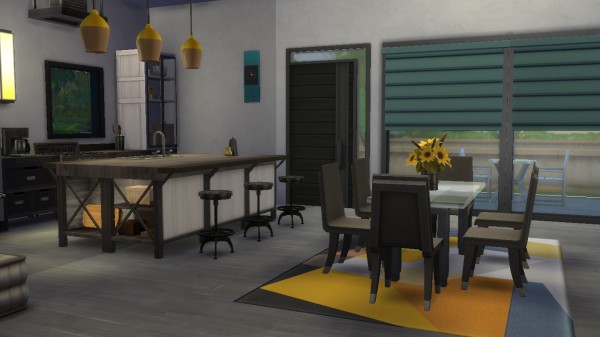  Mod The Sims: Moder Loft House (No CC) by 1sasha1