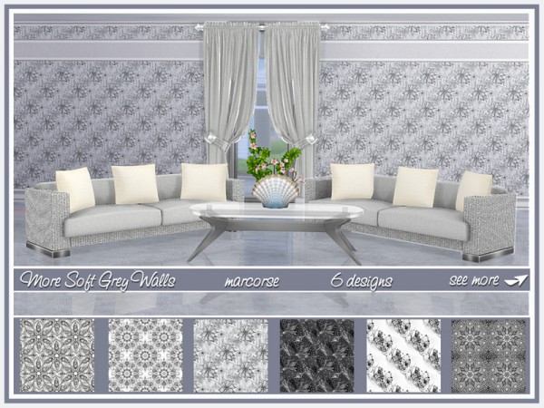  The Sims Resource: More Soft Grey Walls by marcorse