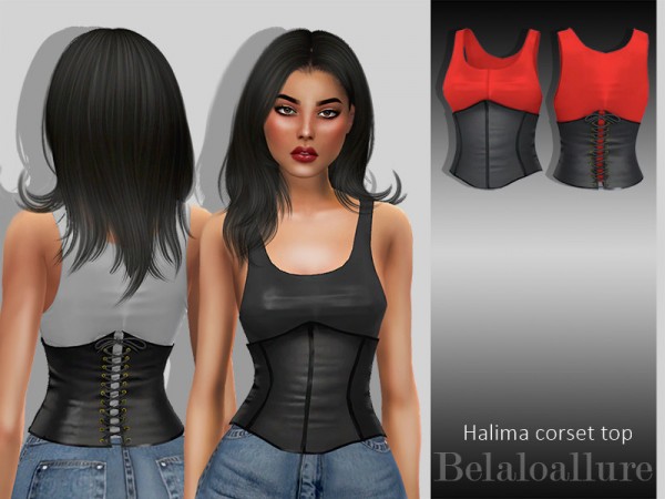  The Sims Resource: Halima corset top by belal1997
