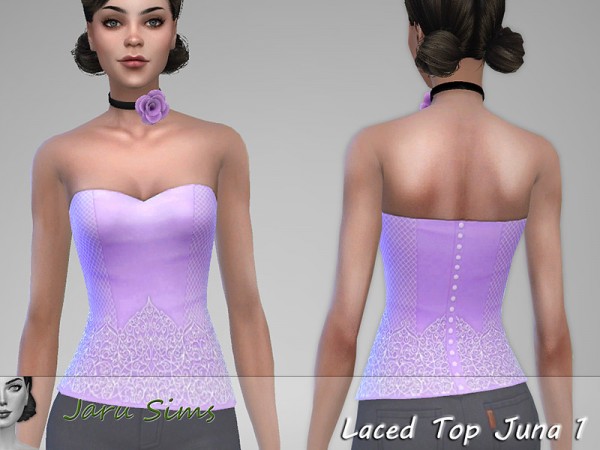  The Sims Resource: Laced Top Juna 1 by Jaru Sims