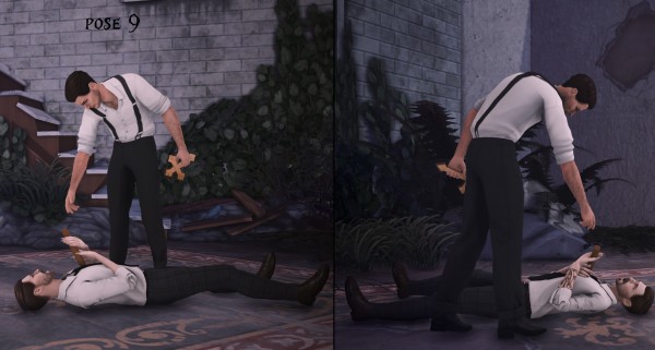 Mod The Sims: Vampire Slayer Pose Pack by Monster without name