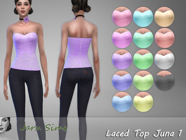  The Sims Resource: Laced Top Juna 1 by Jaru Sims