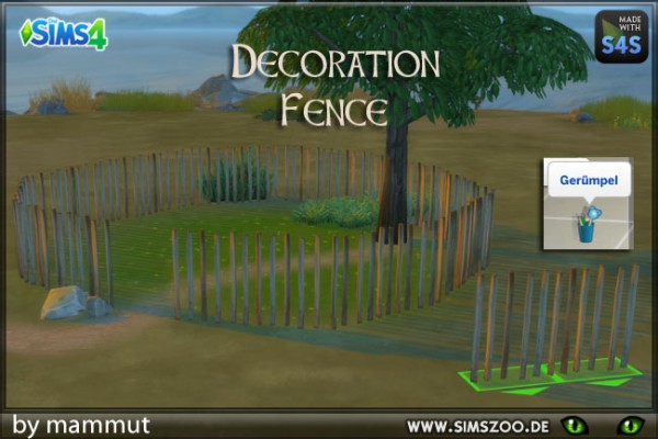  Blackys Sims 4 Zoo: Deco fence Stumps by mammut
