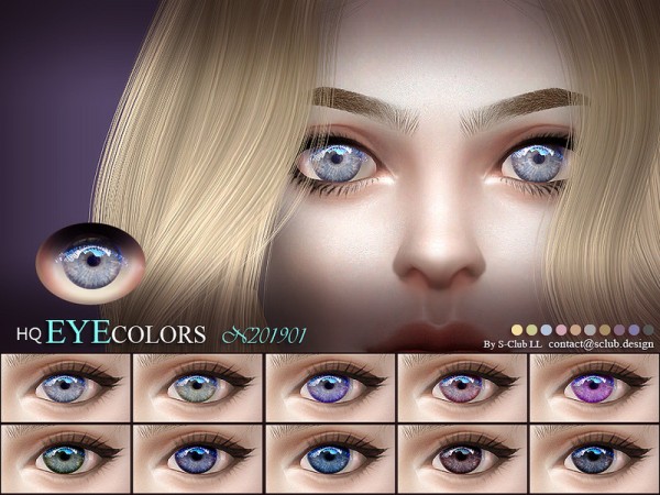  The Sims Resource: Eyecolors 201901 by S Club