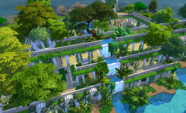  Mod The Sims: Hanging Gardens of Babylon ver.II (No CC) by Oo NURSE oO