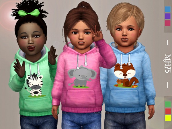  The Sims Resource: Lil Creatures Hoodie by Margeh 75