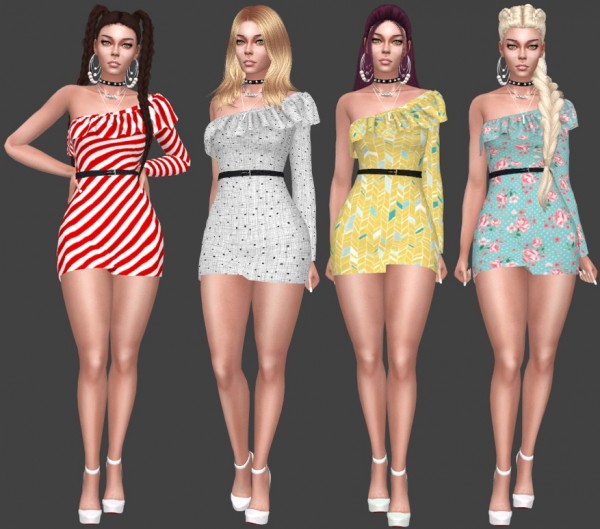  Annett`s Sims 4 Welt: Noela Ruffle Dress Recolors