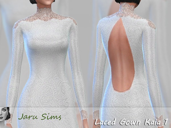  The Sims Resource: Laced Gown Kaia by Jaru Sims