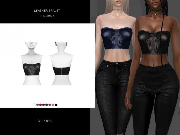  The Sims Resource: Leather Top by Bill Sims
