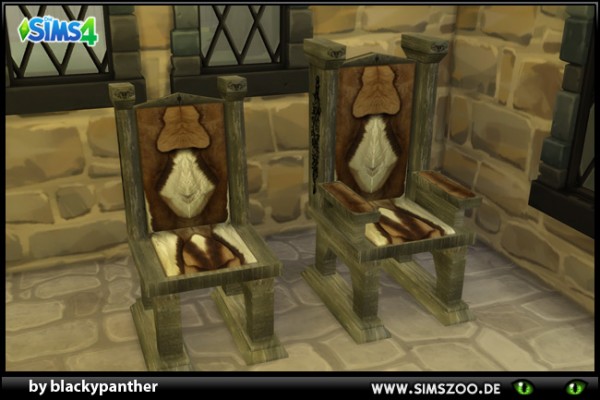  Blackys Sims 4 Zoo: Medival Tavern Set Chairs by blackypanther