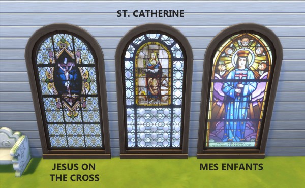  Mod The Sims: Stained Glass Windows   Religious Theme by Simmiller