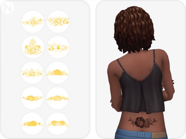  The Sims Resource: Random Flowers Tattoos by Nords