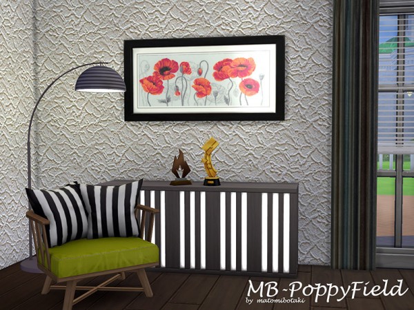  The Sims Resource: Poppy Field Paints by matomibotaki