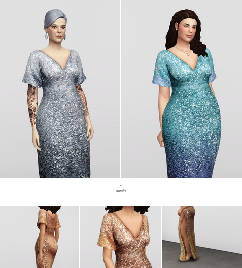  Rusty Nail: Ombre Sequined Gown Dress