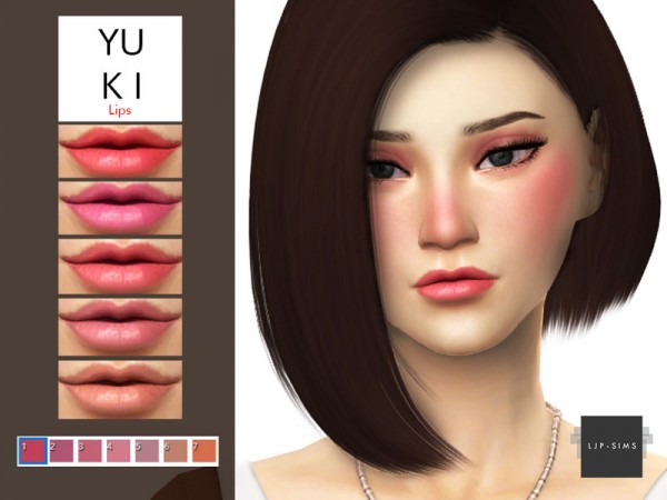  The Sims Resource: Yuki Lips by LJP Sims