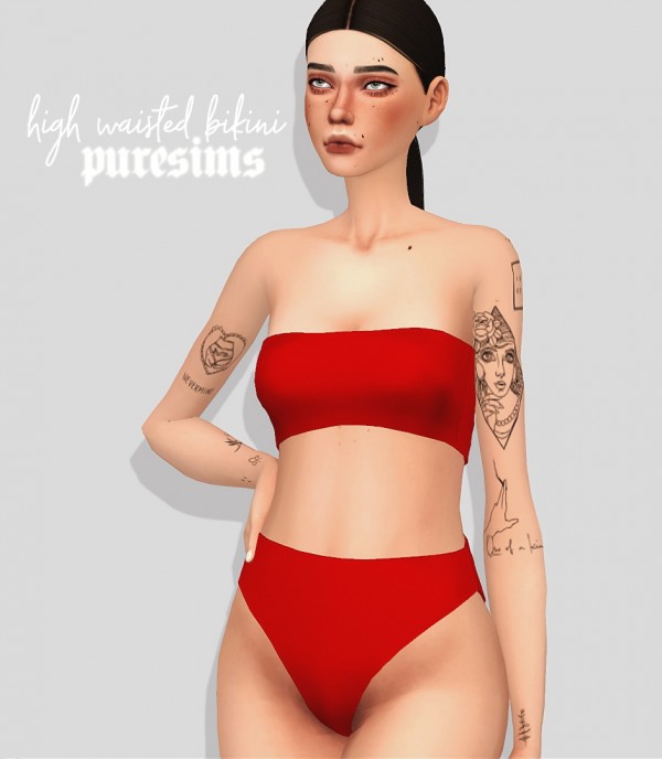  Pure Sims: High waisted swimsuit