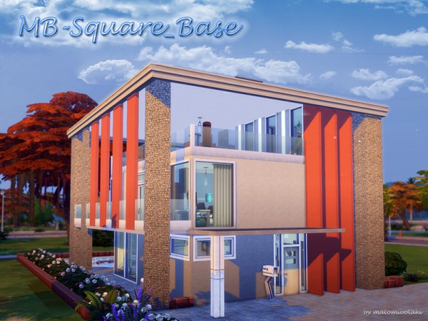  The Sims Resource: Square Base House by matomibotaki