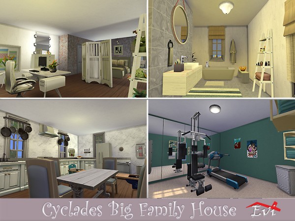  The Sims Resource: Cyclades Big Family House by evi