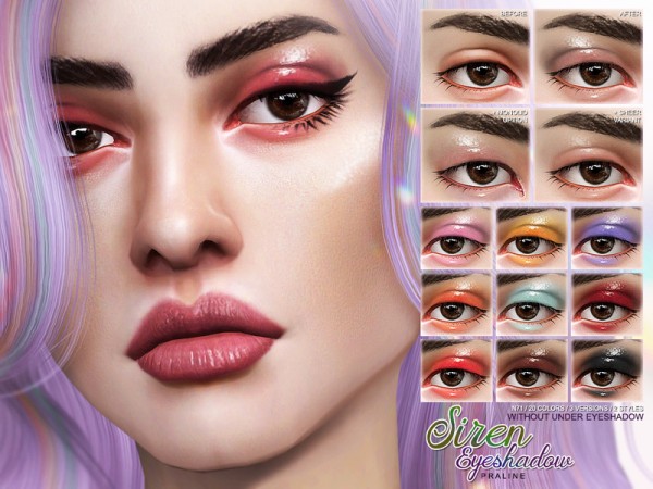  The Sims Resource: Siren Eyeshadow N71 by Pralinesims