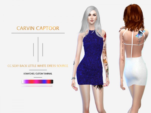  The Sims Resource: Back Little White Dress Source by carvin captoor