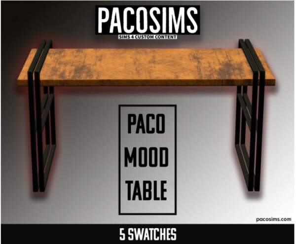  Paco Sims: Mood Table