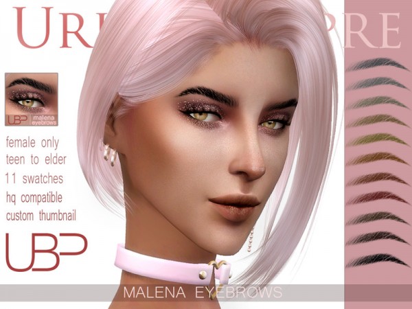  The Sims Resource: Malena eyebrows by Urielbeaupre