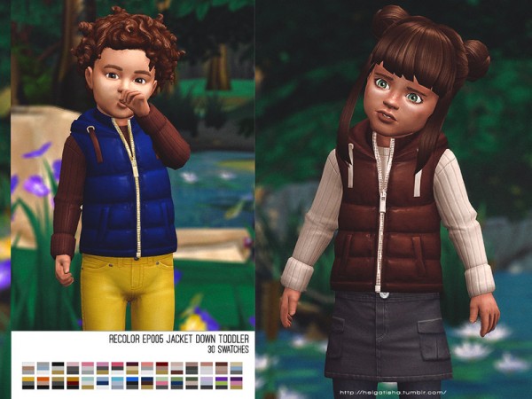  The Sims Resource: Jacket Down   toddler by HelgaTisha